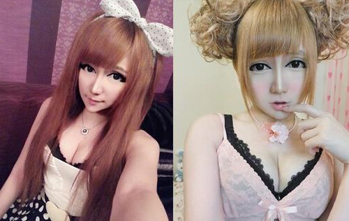 中日混血嫩模松崎敏葵被批 嗲喊网友帮测胸围