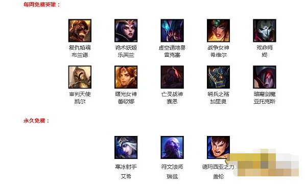 lol11月11日周免英雄 11.11周免有哪些英雄